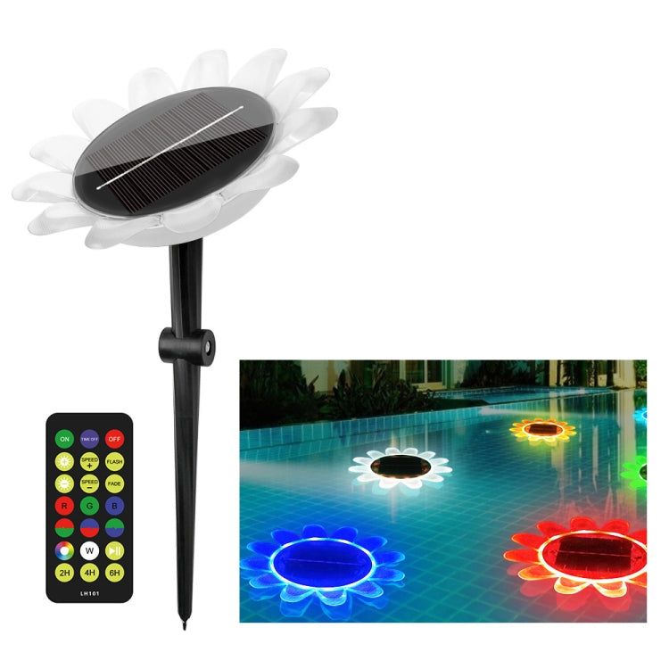 RGB Colorful Solar Garden Light Pool Light Outdoor Waterproof Lotus Light Water Drift Light