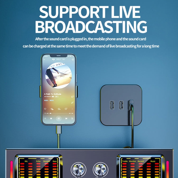 X5 Mixer Live Sound Card Set, Spec: Sound Card+E300+Headset+Bracket