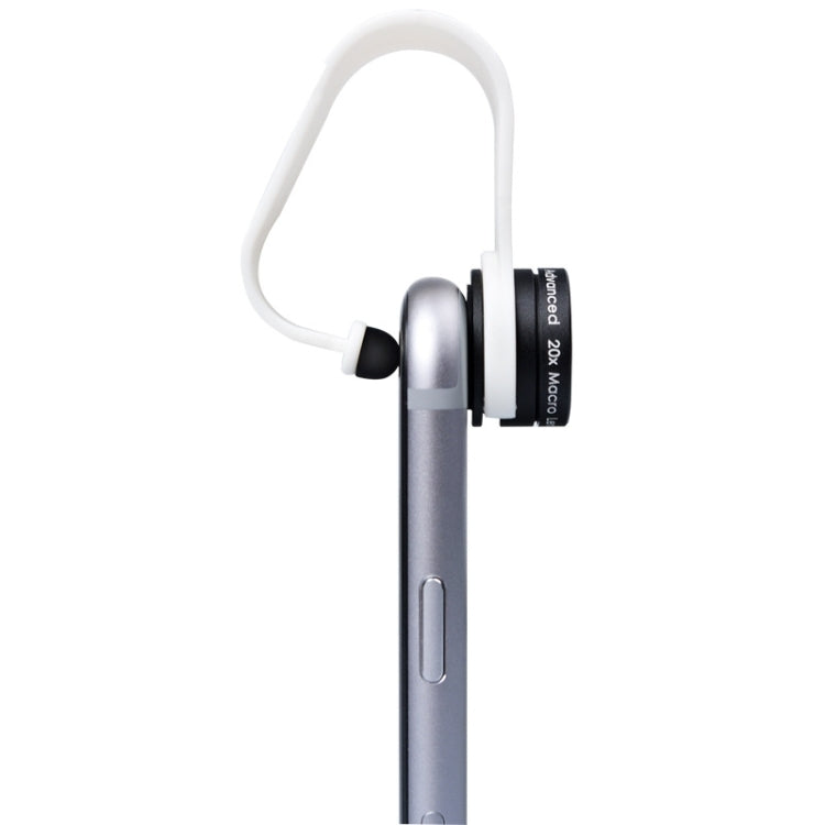 Universal Mobile Phone Macro Lens 20 Times Amplifies Large Macro Camera Clip Lens(White Clip)