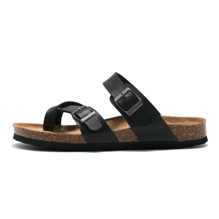 Ruizu Couple Cork Slippers Beach Shoes Flip Flops, Size: 36