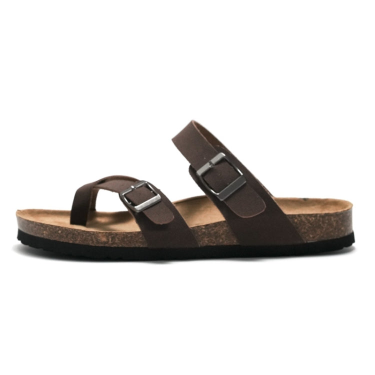 Ruizu Couple Cork Slippers Beach Shoes Flip Flops, Size: 36
