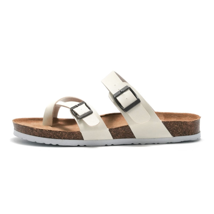 Ruizu Couple Cork Slippers Beach Shoes Flip Flops, Size: 38