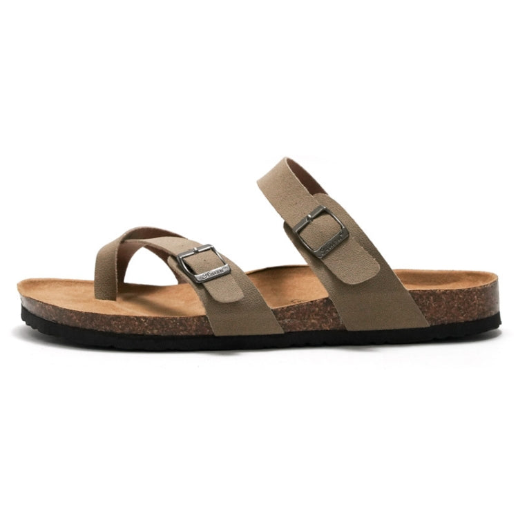 Ruizu Couple Cork Slippers Beach Shoes Flip Flops, Size: 41