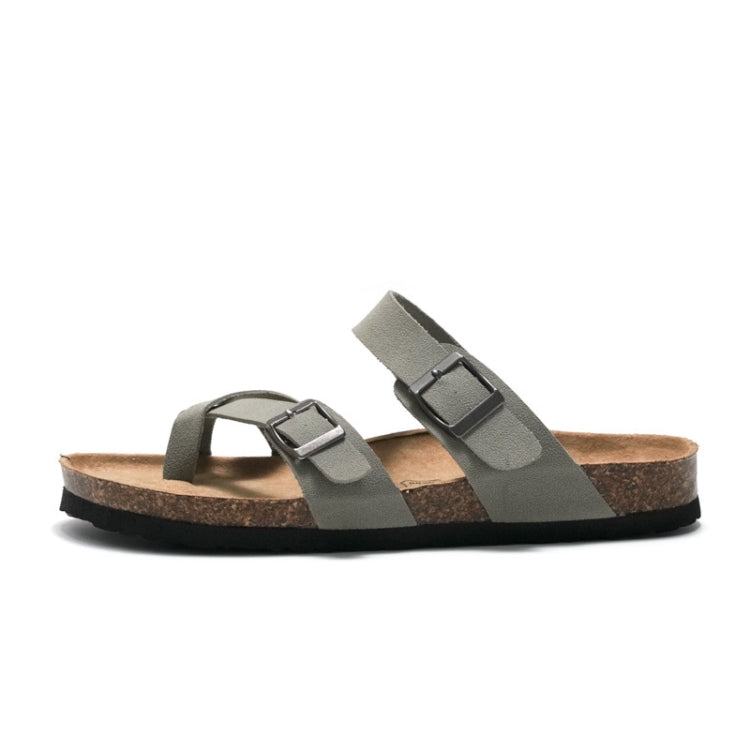 Ruizu Couple Cork Slippers Beach Shoes Flip Flops, Size: 42