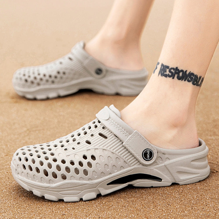 Men Sandals Summer Hole Sandals Outside Wear Beach Slippers, Size: 43