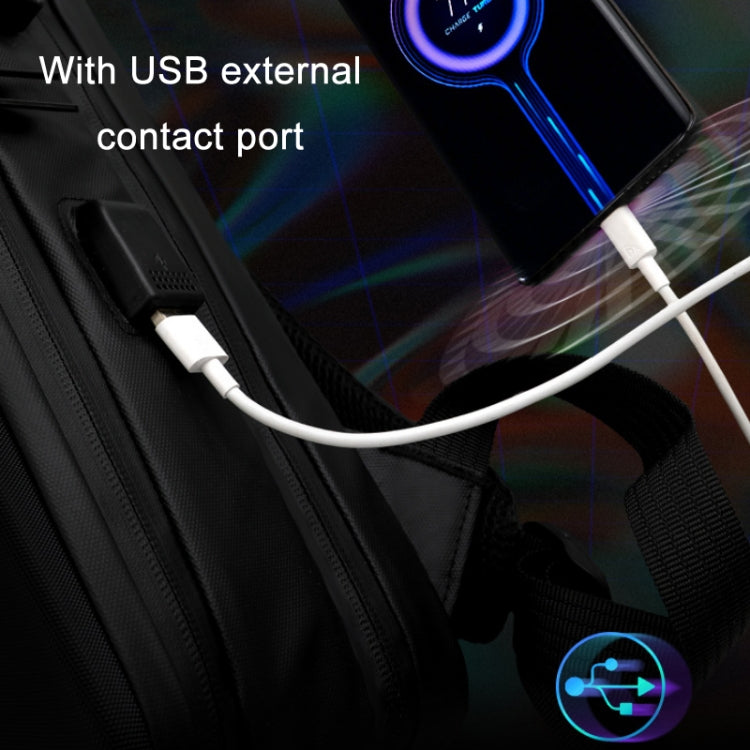 ABS Hard Shell Gaming Computer Backpack, Color: 15.6 inches (Silver)