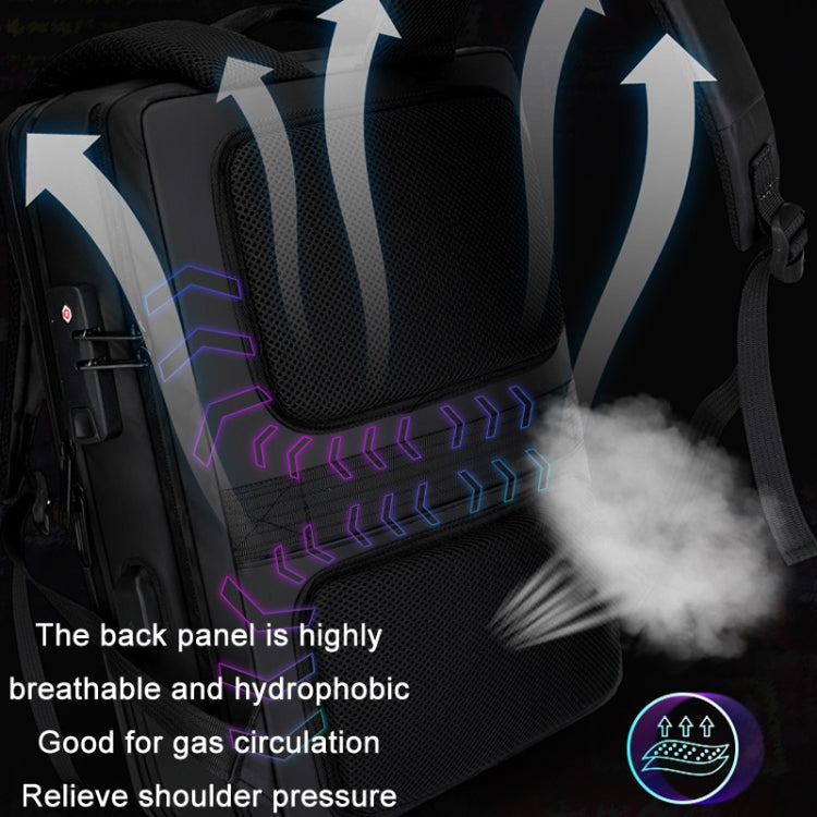 ABS Hard Shell Gaming Computer Backpack, Color: 15.6 inches (Silver)