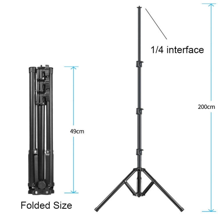 Thickened Telescopic Reverse Folding Live Bracket, Style: 2.0 m