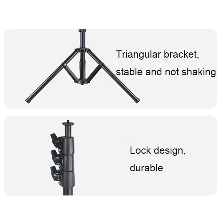 Thickened Telescopic Reverse Folding Live Bracket, Style: 1.6 m+Single Holder