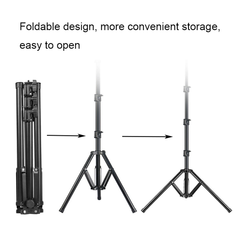 Thickened Telescopic Reverse Folding Live Bracket, Style: 1.6 m+Single Holder