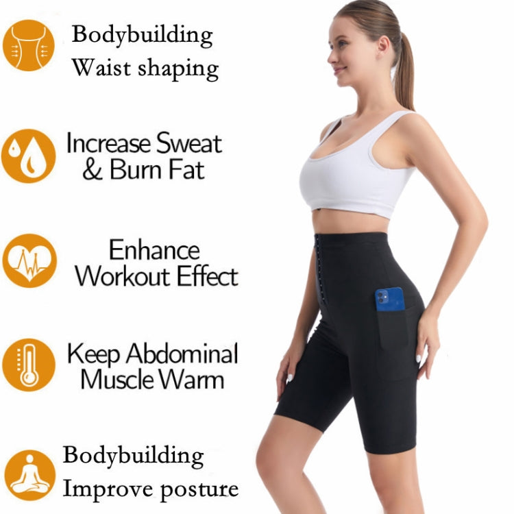 Women High Waist Breasted Hip Lifting Pants With Pocket, Color: