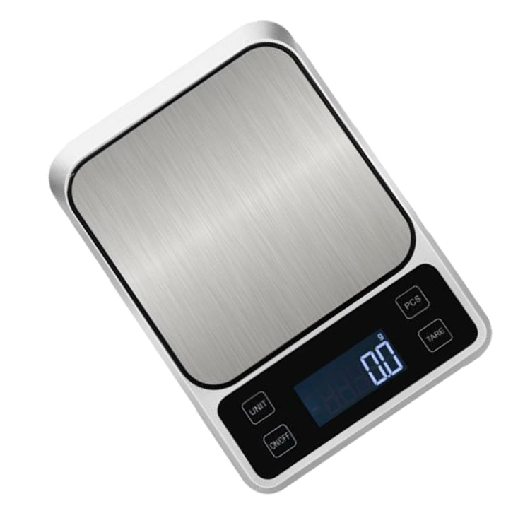 Stainless Steel Food Baking Scale Small Bench Scale Kitchen Electronic Scale English 3kg/0.1g