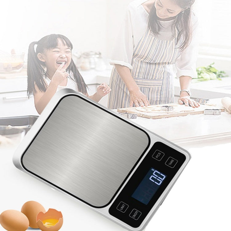 Stainless Steel Food Baking Scale Small Bench Scale Kitchen Electronic Scale English 3kg/0.1g