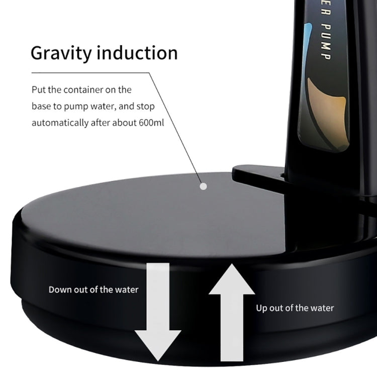 Gravity Induction Electric Bottled Water Pump USB Rechargeable Water Pump, Color: White