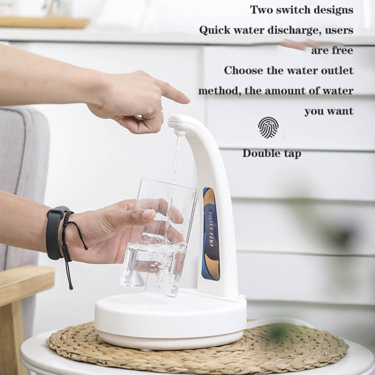 Gravity Induction Electric Bottled Water Pump USB Rechargeable Water Pump, Color: White