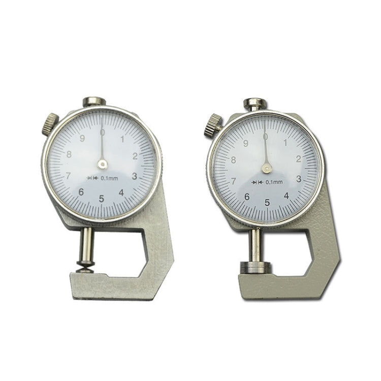 0-10mm Dial Thickness Gauge Leather Paper Thickness Meter Tester, Model: Flat Head