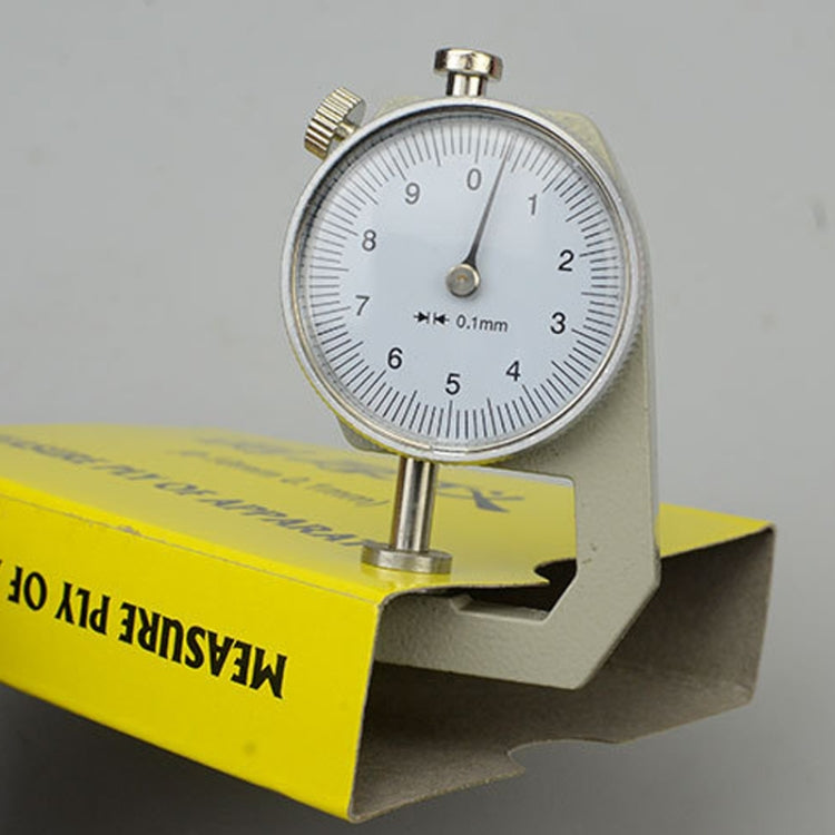 0-10mm Dial Thickness Gauge Leather Paper Thickness Meter Tester, Model: Pointed Head