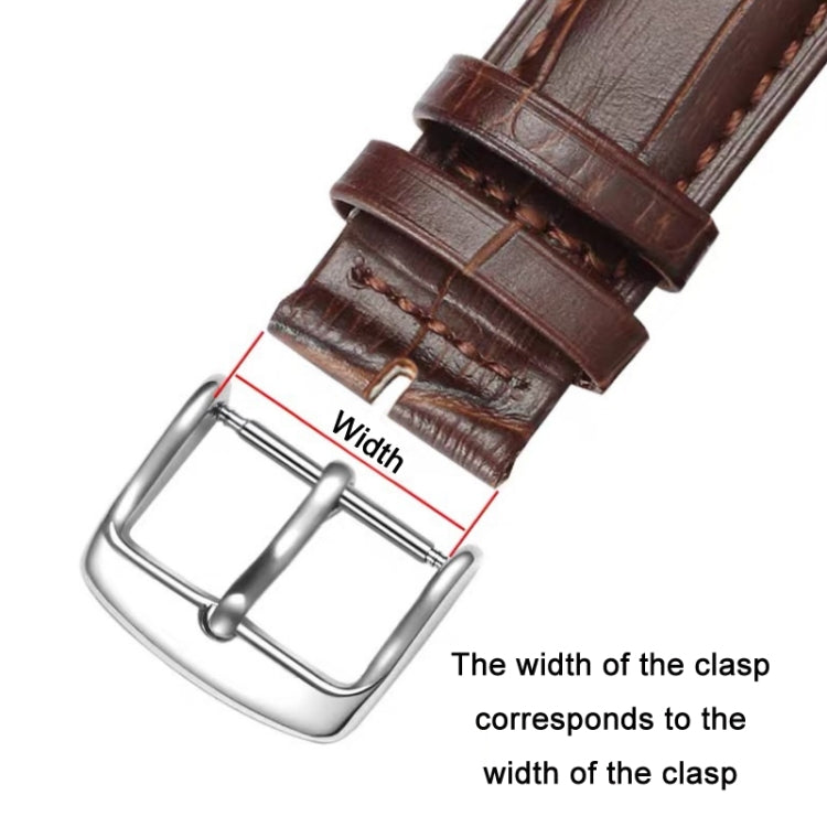10 PCS IP Plated Stainless Steel Pin Buckle Watch Accessories, Color: Silver 14mm