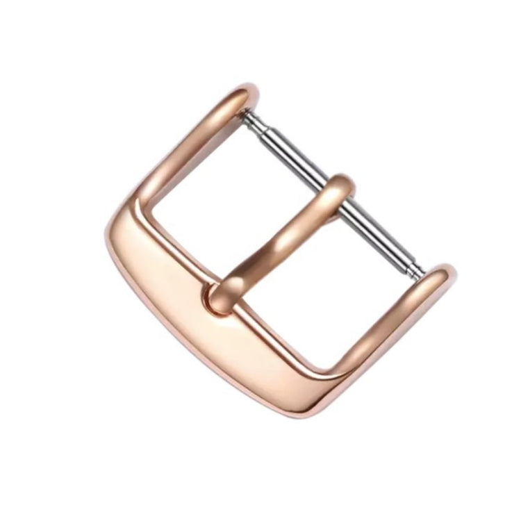 10 PCS IP Plated Stainless Steel Pin Buckle Watch Accessories, Color: Rose Gold 16mm