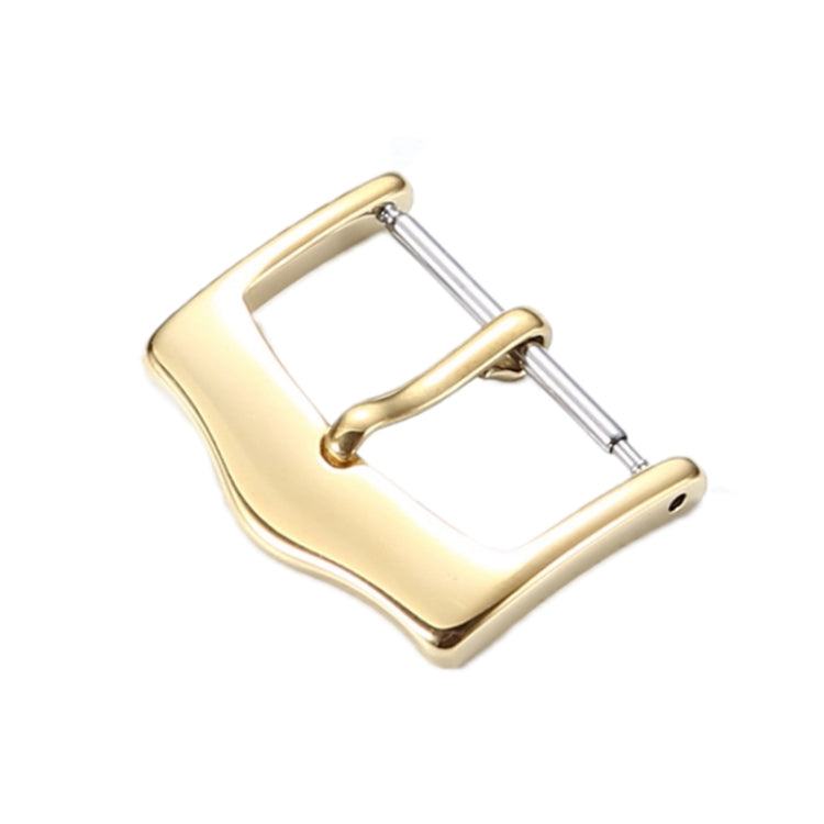 10 PCS IP Plated Stainless Steel Pin Buckle Watch Accessories, Color: Gold 22mm