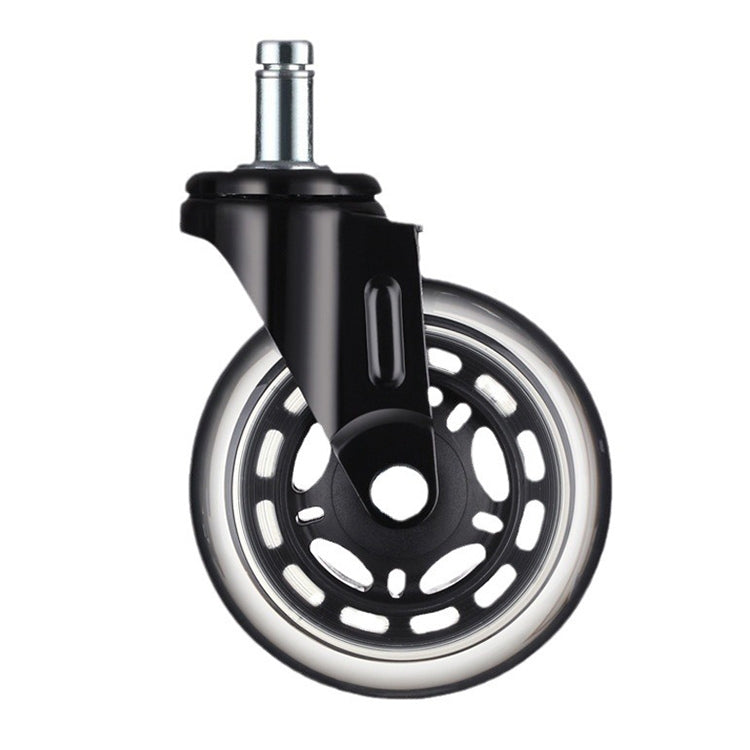 5 PCS Furniture PU Universal Plug Caster Office Chair Mute Wheel, Size: 3 Inch