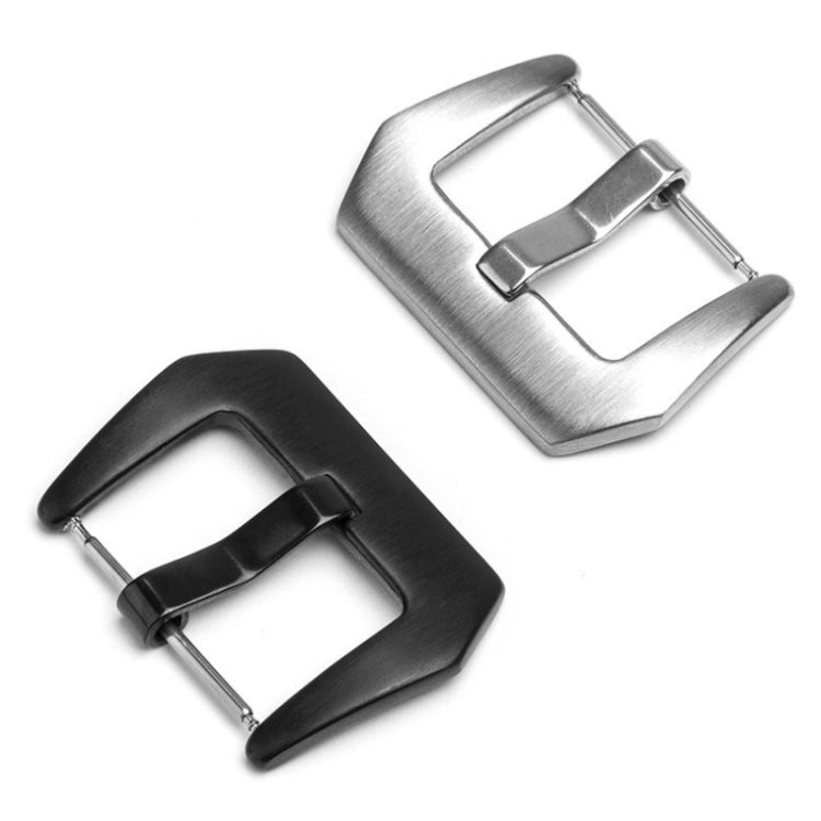 3 PCS Stainless Steel Brushed Pin Buckle Watch Accessories, Color: 18mm Black