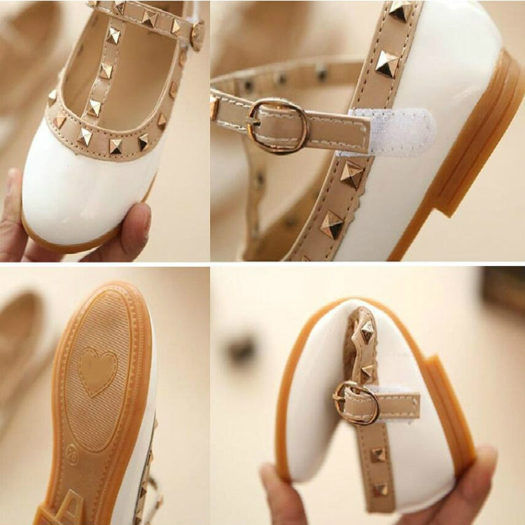 Girls Leather Shoes Child Rivet Princess Dancing Shoes, Size:35