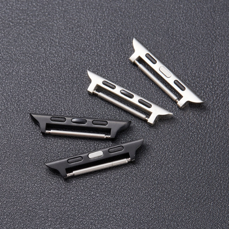 10 PCS Stainless Steel Strap Connector For iwatch1/2/3/4 Generation, Color: Raw Ear 42/44/45mm-22mm Black