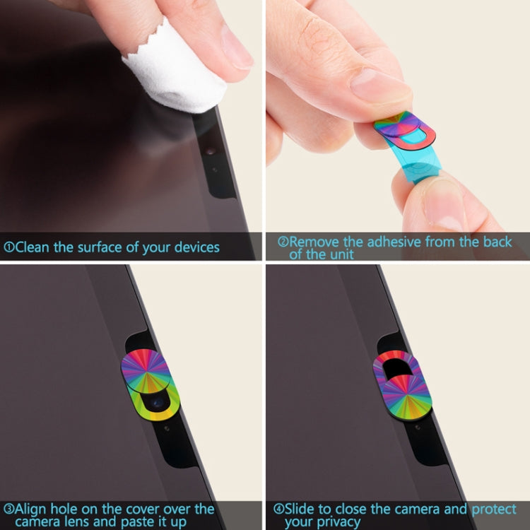 6 PCS  Phone Lens Privacy Cover Camera Privacy Sliding Protective Cover(Laser Model)