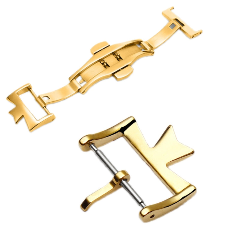 VC Stainless Steel Butterfly Pin Buckle Watch Accessories, Style: 16mm Buckle