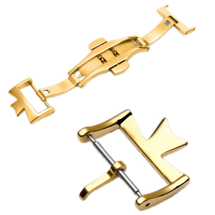 VC Stainless Steel Butterfly Pin Buckle Watch Accessories, Style: 18mm Buckle