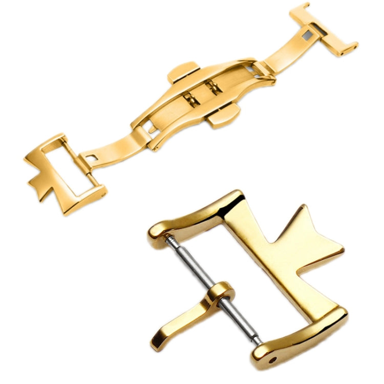 VC Stainless Steel Butterfly Pin Buckle Watch Accessories, Style: 20mm Buckle
