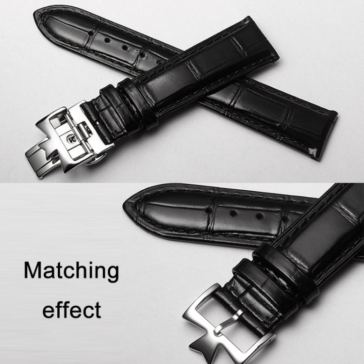 VC Stainless Steel Butterfly Pin Buckle Watch Accessories, Style: 20mm Buckle