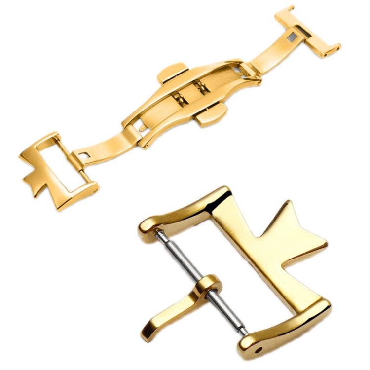 VC Stainless Steel Butterfly Pin Buckle Watch Accessories, Style: 20mm Butterfly Buckle