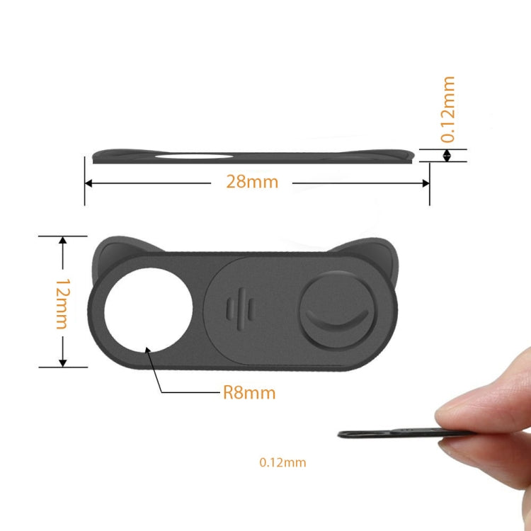 2 PCS Cat Ears Computer Mobile Phone Camera Privacy Protection Cover