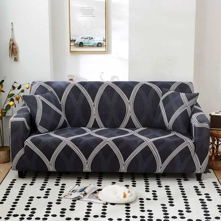 Fabric High Elastic All Inclusive Lazy Sofa Cover, Size: 2 Persons
