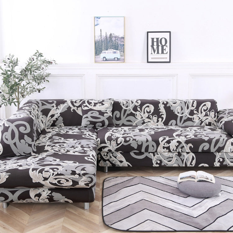 Fabric High Elastic All Inclusive Lazy Sofa Cover, Size: 2 Persons