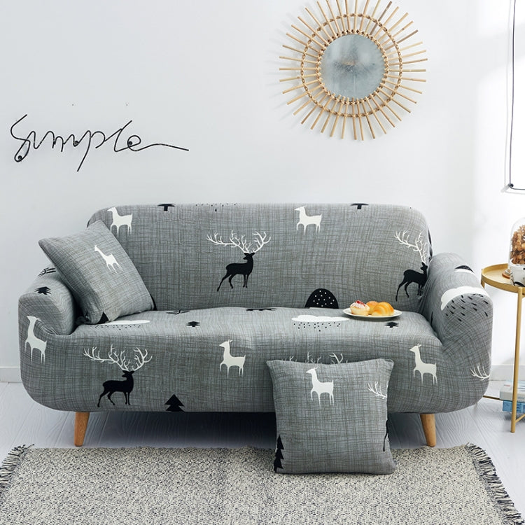 Fabric High Elastic All Inclusive Lazy Sofa Cover, Size: 3 Persons