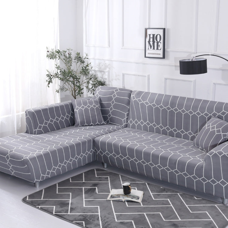 Fabric High Elastic All Inclusive Lazy Sofa Cover, Size: 3 Persons
