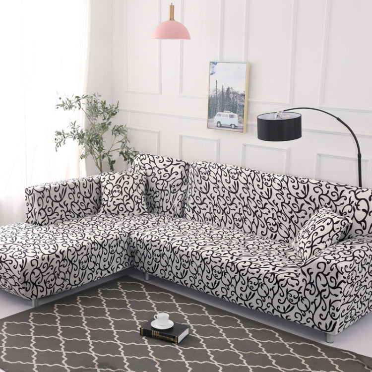 Fabric High Elastic All Inclusive Lazy Sofa Cover, Size: 4 Persons