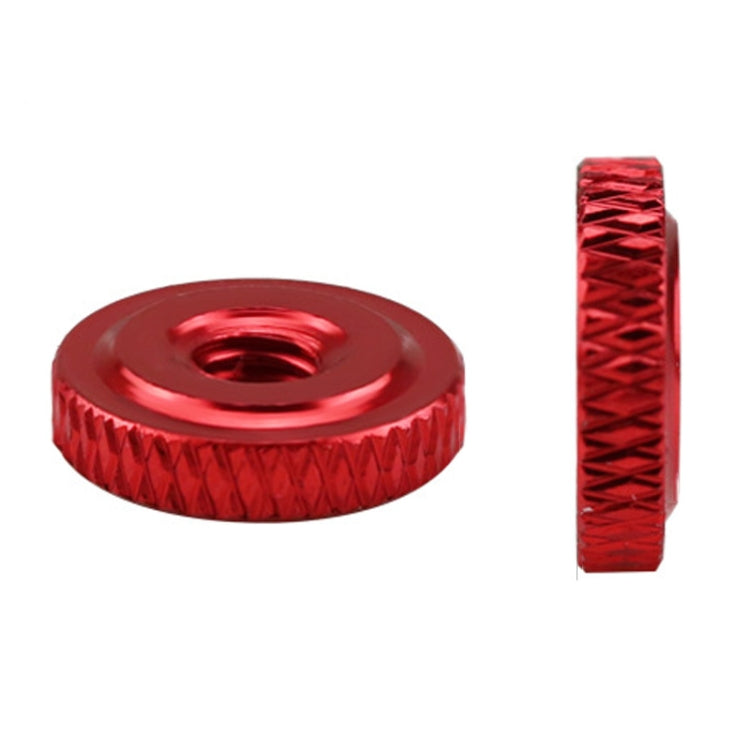10 PCS Knurled Aluminum Alloy Single Layer Hand Tight Nut, Product specification: M4-D12*3Red