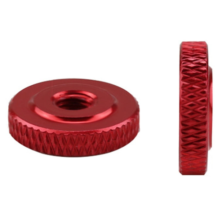 10 PCS Knurled Aluminum Alloy Single Layer Hand Tight Nut, Product specification: M5-D16*4Red