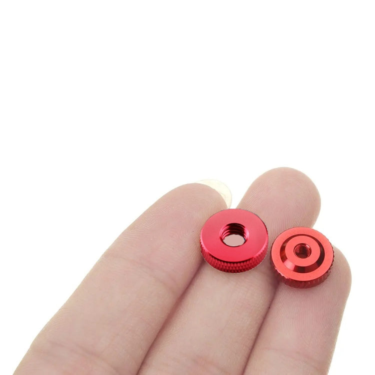 10 PCS Knurled Aluminum Alloy Single Layer Hand Tight Nut, Product specification: M6-D20*5Red