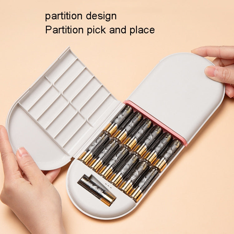 Household Battery Storage Box Data Cable Charger Storage Organizer Box, Color: Blue Double Layer