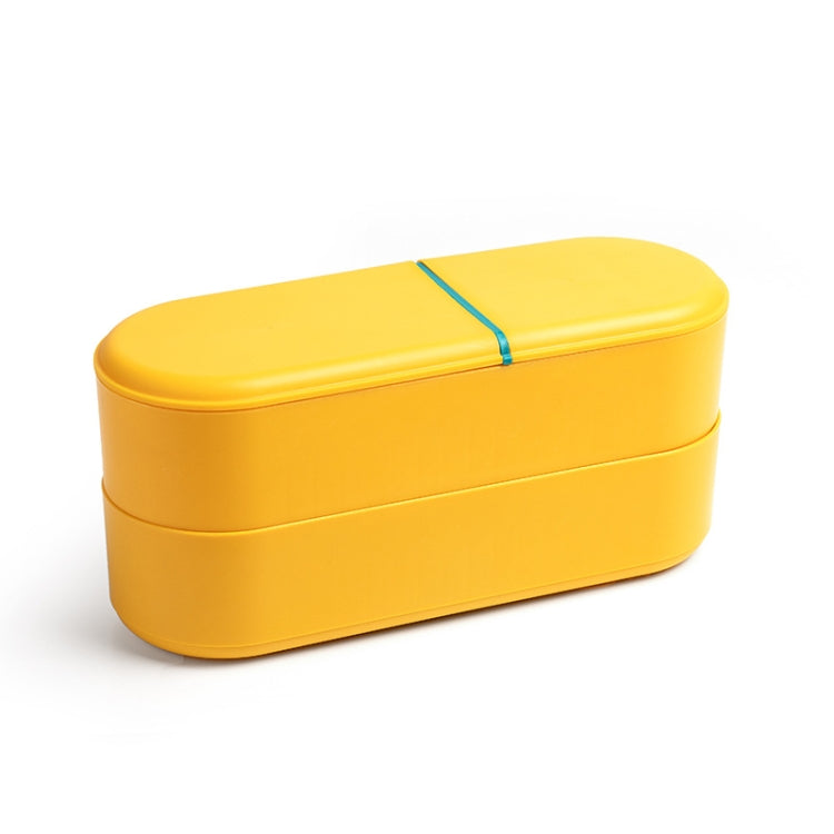Household Battery Storage Box Data Cable Charger Storage Organizer Box, Color: Yellow 3 Layer