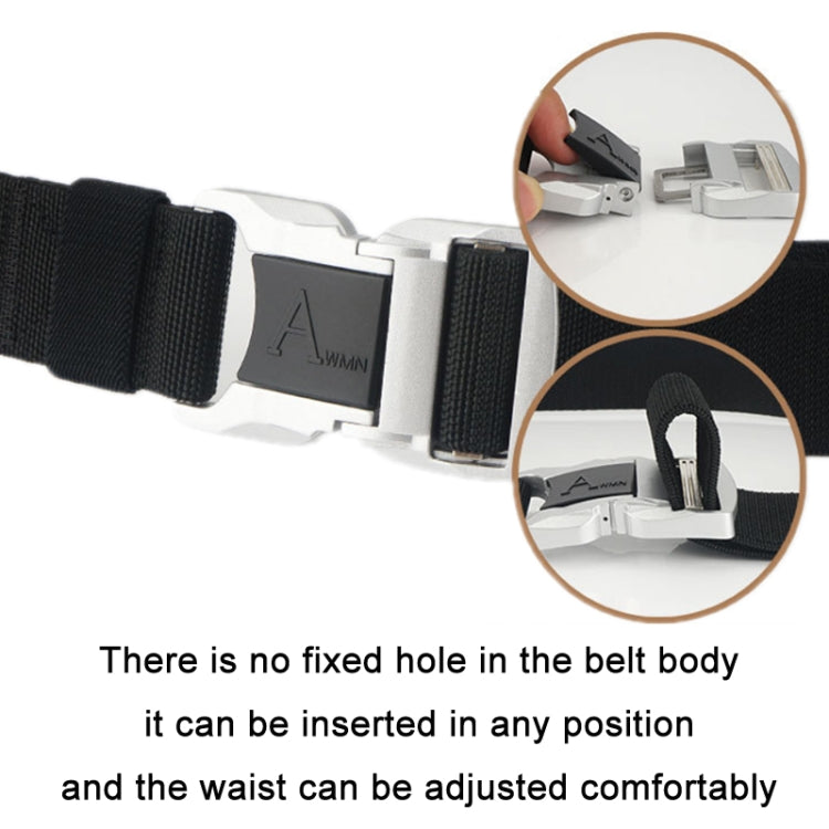 Outdoor Leisure Aluminum Alloy Safety Buckle Belt, Length: 125cm