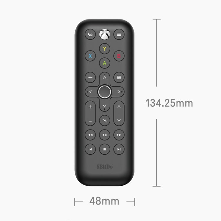8BitDo Backlit Key Media Remote Control For Xbox, Style: Short Version  - Black