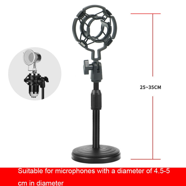 HM101 Telescopic Desktop Microphone Stand with Shockproof Rack