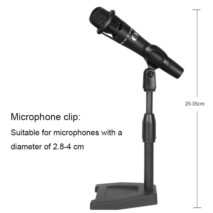 A1 Duck Paw-shape Base Live Microphone Stand with U-shaped Clip