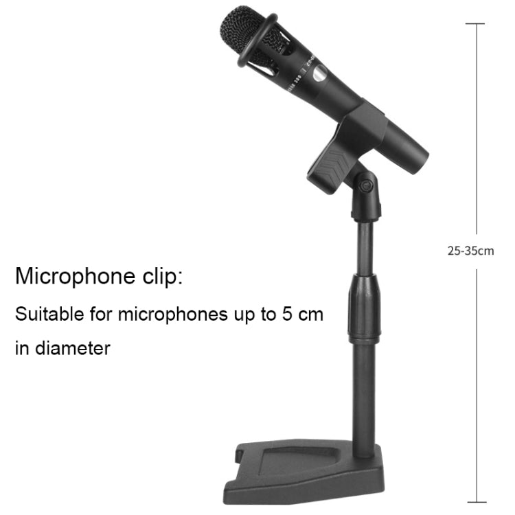 A1 Duck Paw-shape Base Live Microphone Stand with Spring Clip